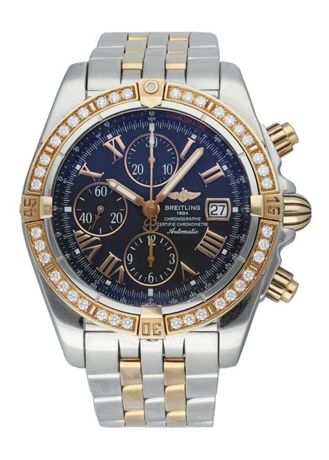 breitling chronomat diamond bezel gold|Breitling evolution diamond bezel.